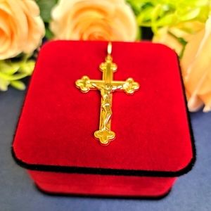 SOLD 18k Gold big Cross pendant